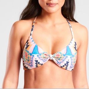 NWT Athleta Desert Geo Knot Front Bikini Top